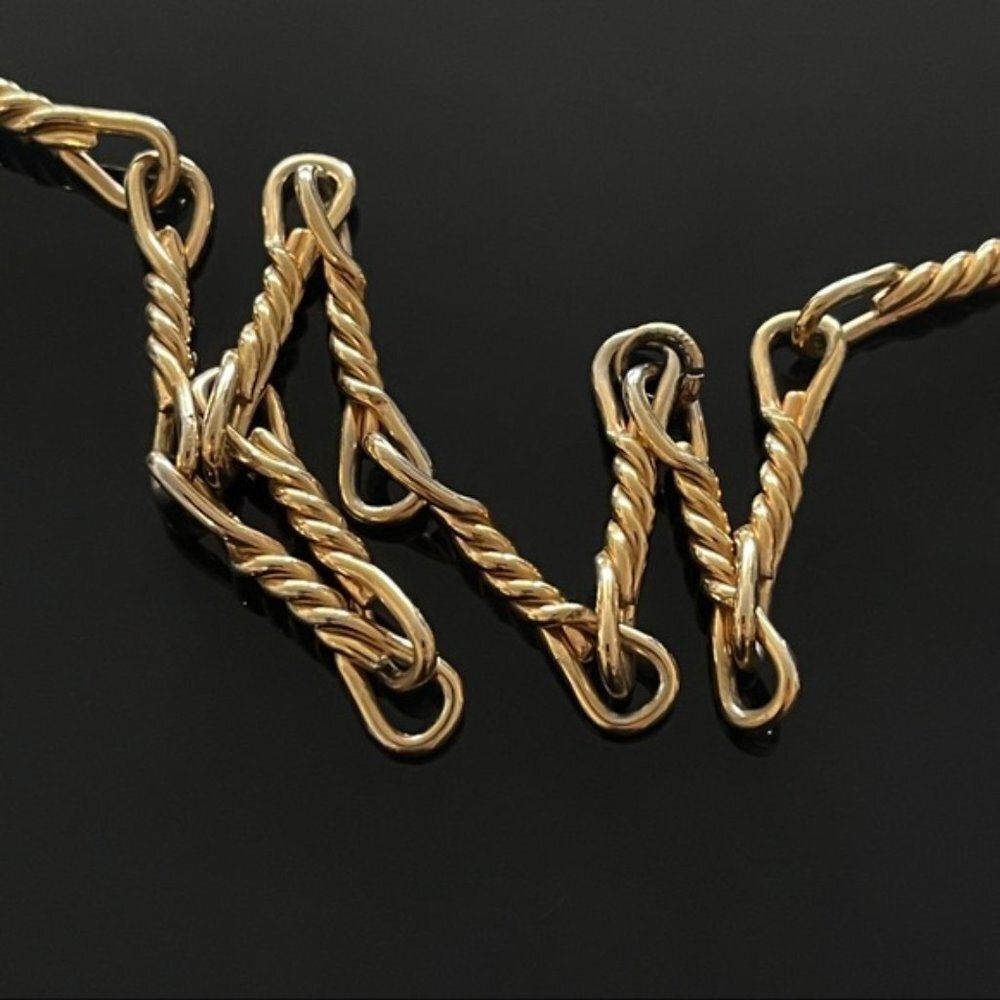 ✨Unique Signed Christian Dior Twisted Link Wire Necklace - Picture 3 of 4